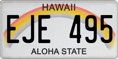 HI license plate EJE495