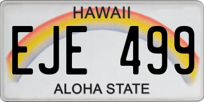 HI license plate EJE499