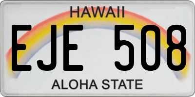 HI license plate EJE508