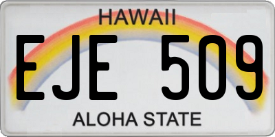 HI license plate EJE509