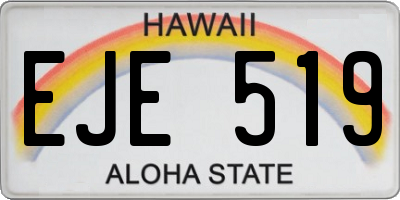 HI license plate EJE519