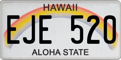 HI license plate EJE520