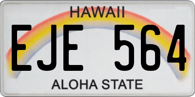 HI license plate EJE564