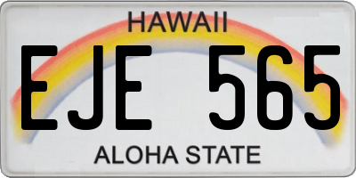 HI license plate EJE565