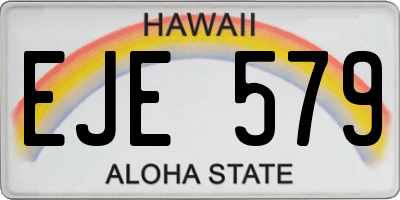 HI license plate EJE579