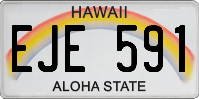 HI license plate EJE591