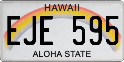 HI license plate EJE595