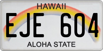 HI license plate EJE604