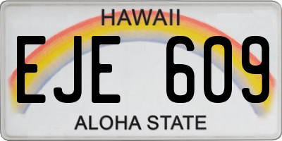 HI license plate EJE609