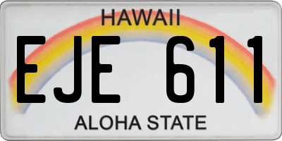 HI license plate EJE611