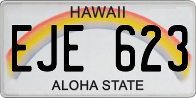HI license plate EJE623