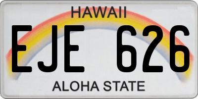 HI license plate EJE626