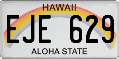 HI license plate EJE629