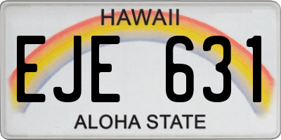 HI license plate EJE631