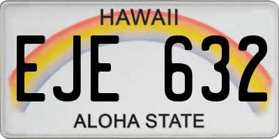 HI license plate EJE632