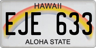 HI license plate EJE633