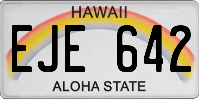 HI license plate EJE642