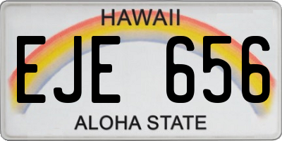 HI license plate EJE656