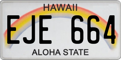HI license plate EJE664