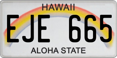 HI license plate EJE665