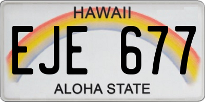 HI license plate EJE677