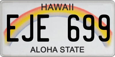 HI license plate EJE699
