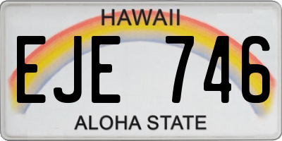 HI license plate EJE746