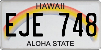 HI license plate EJE748
