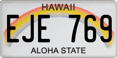 HI license plate EJE769