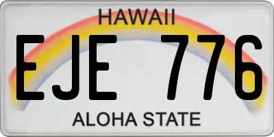 HI license plate EJE776