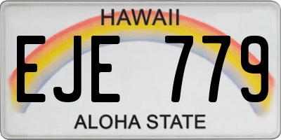 HI license plate EJE779