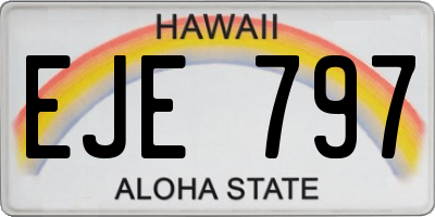 HI license plate EJE797