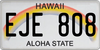 HI license plate EJE808