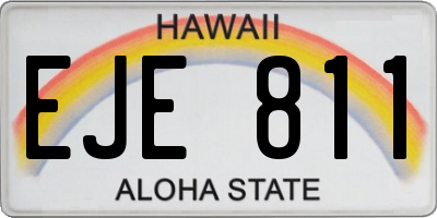 HI license plate EJE811