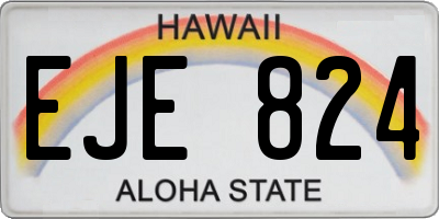 HI license plate EJE824