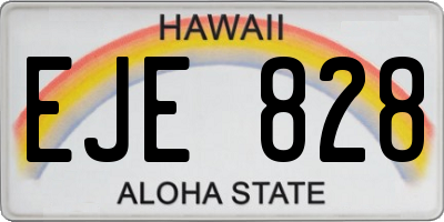 HI license plate EJE828