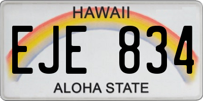 HI license plate EJE834