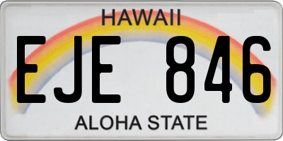 HI license plate EJE846