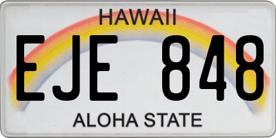 HI license plate EJE848