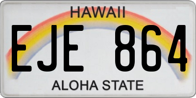 HI license plate EJE864