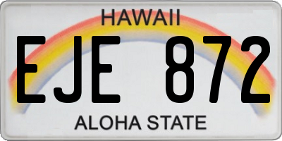 HI license plate EJE872