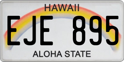 HI license plate EJE895