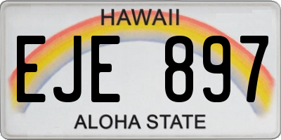 HI license plate EJE897