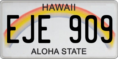 HI license plate EJE909