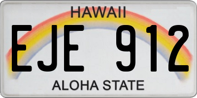 HI license plate EJE912
