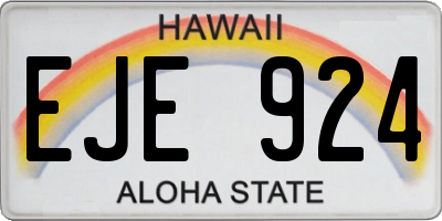HI license plate EJE924