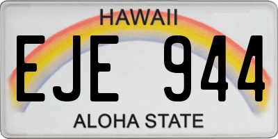 HI license plate EJE944