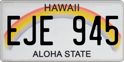 HI license plate EJE945