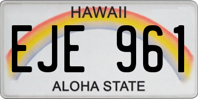 HI license plate EJE961