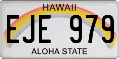 HI license plate EJE979